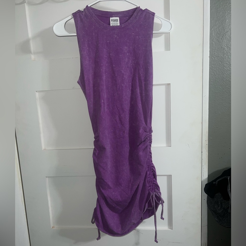 PINK cinched tank dress